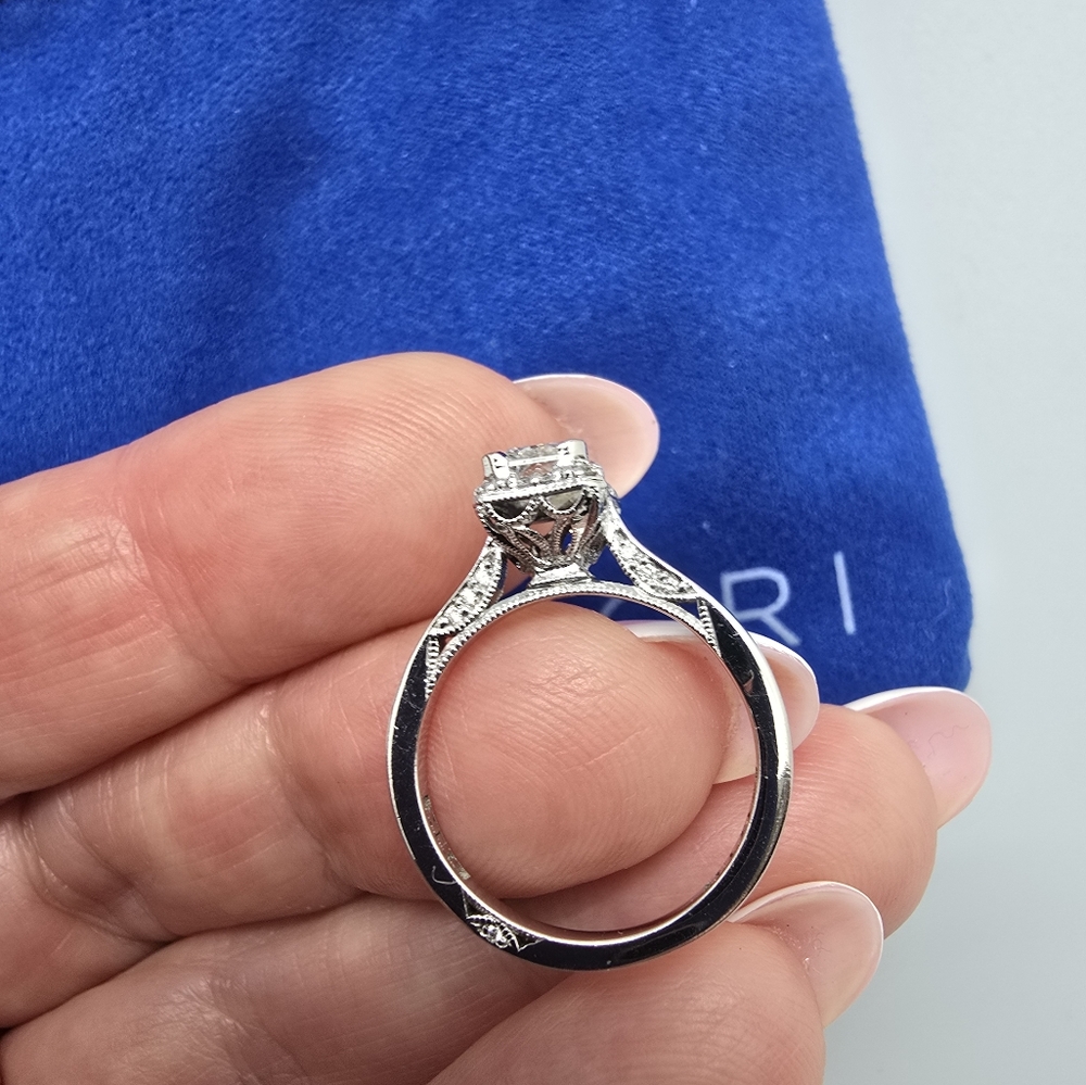 $4790 Simply TACORI 18K White Gold 1 Ct Center Lab Grown IGI Cert Diamond Ring 7 - Picture 2 of 14